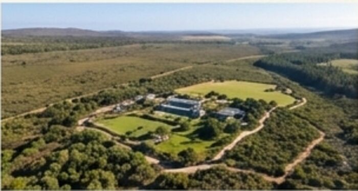 Aerial view of a country estate